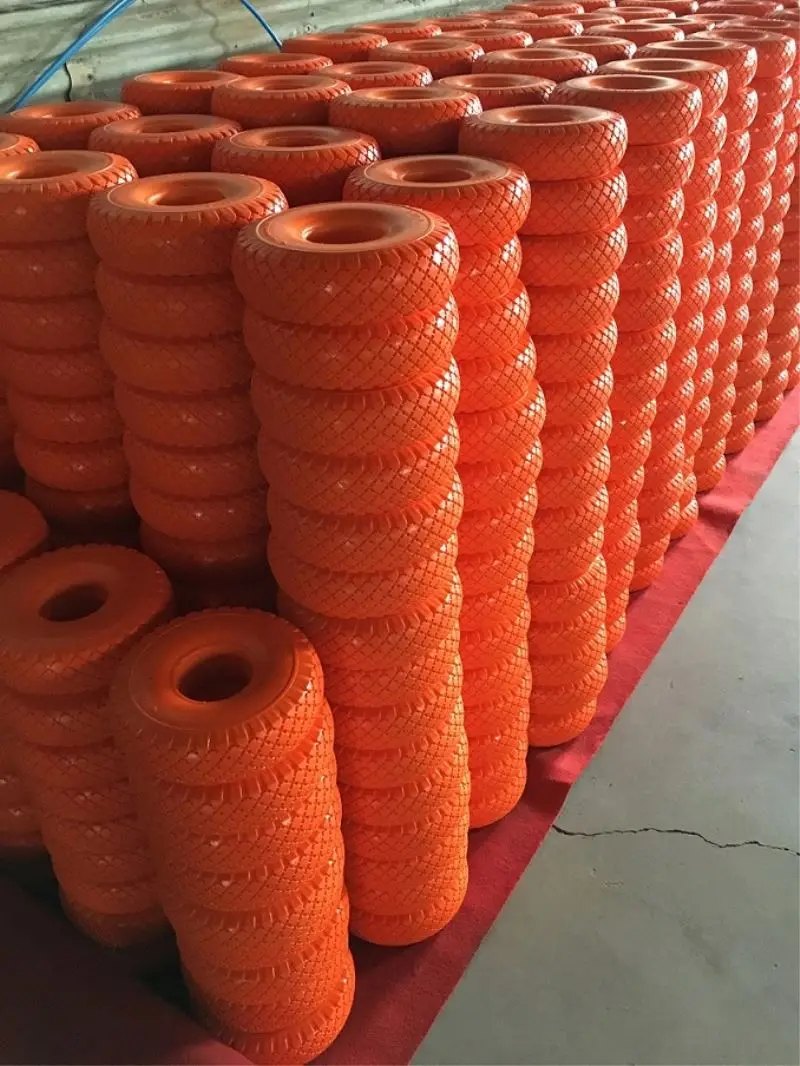 Wholesale solid rubber tyres and pu foam rubber wheels PU foam wheel
