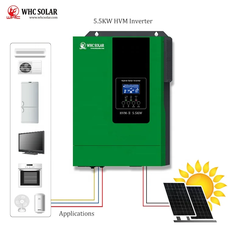 WHC SOLAR Inverter 5.5kw 5500W Solar Inverter Solar Power System Pure Sine wave Hybrid Solar Inverter From China Supplier