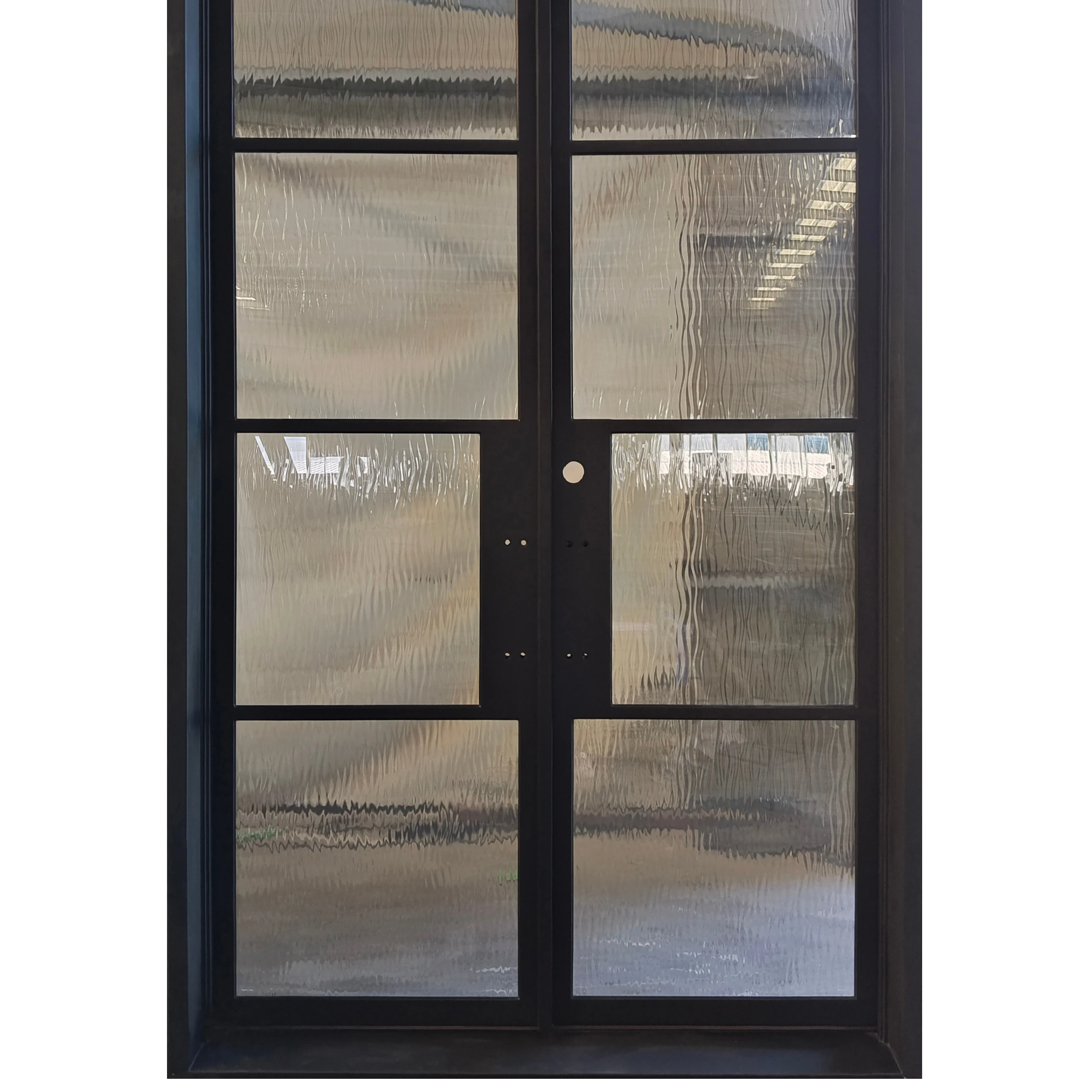 Entry Contemporary Style Heavy Duty Sliding Barn Door Hardware DoorWrought iron exterior security double steel door