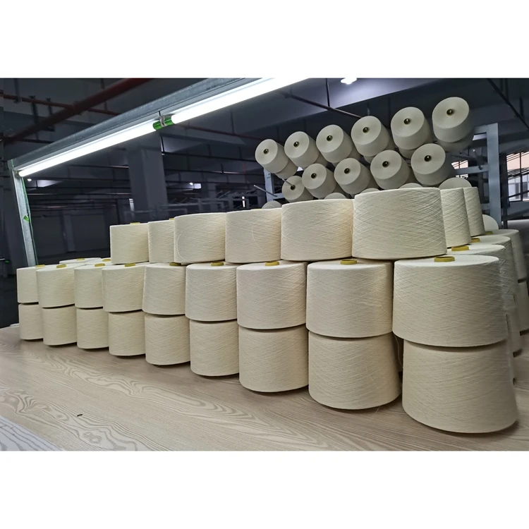 Custom Linen Yarn Bed Flax Woven Fabric Yarn Spun Silk Sliver