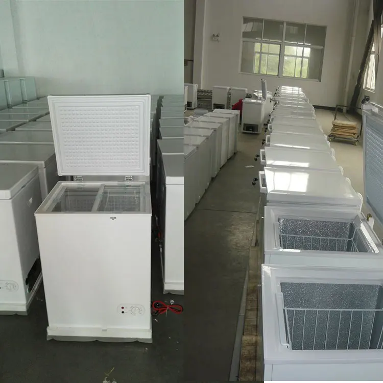 DC Freezer with Dual-Temperature Solar Electric Battery Power Source for Car Household Outdoor Use