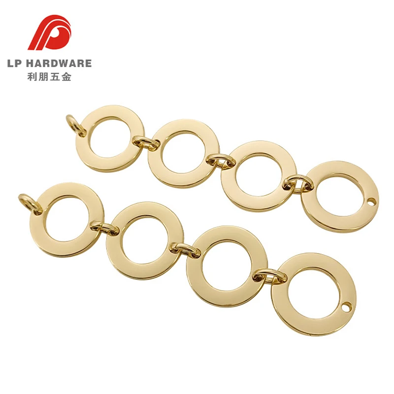 Handbag chain charm canvas shoulder bag gold chain men o ring round metal accessories gold chains for bags