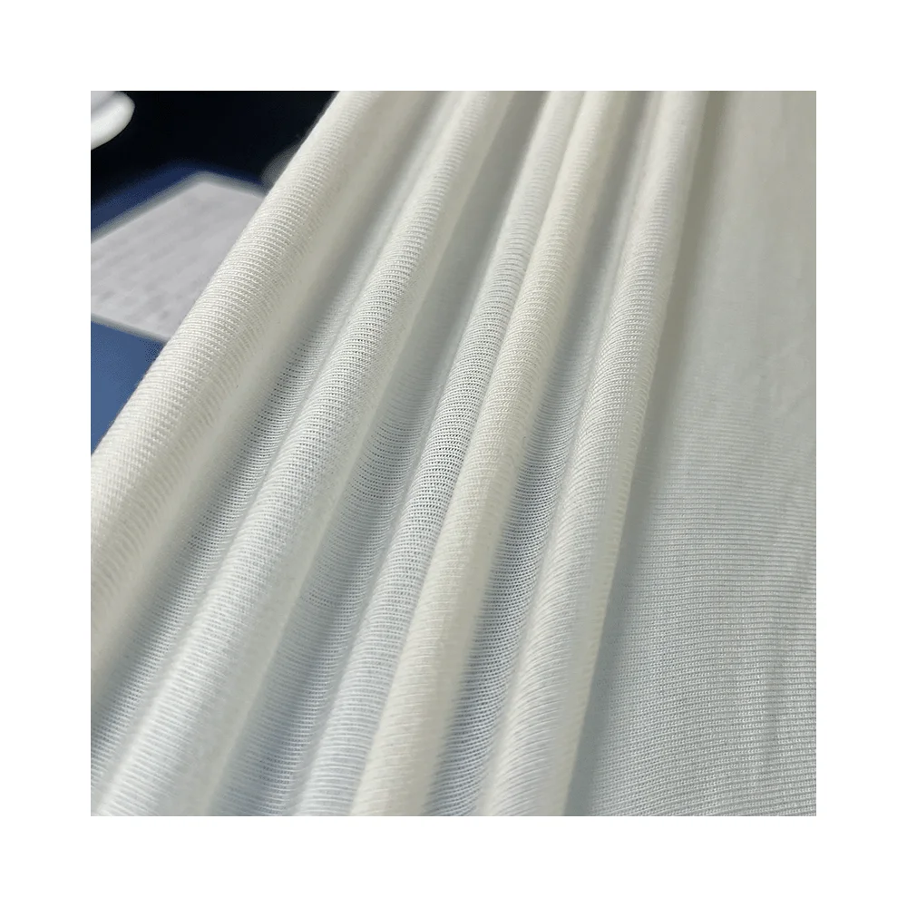 Premium Lenzing Modal 200gsm 95% Modal 5% Spandex Breathable Anti-bacterial Stretch Plain Jersey Fabric