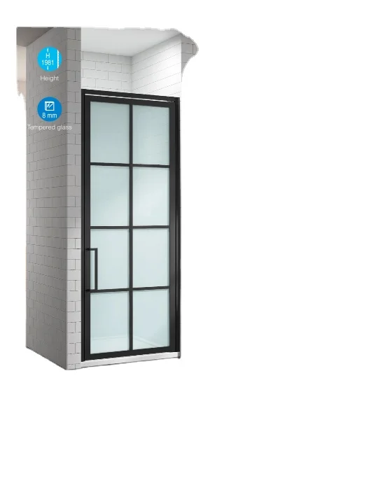 Popular Design Bathroom Walk In Shower Enclosure 8mm Shower Grass Door Tempered Glass Shower Door