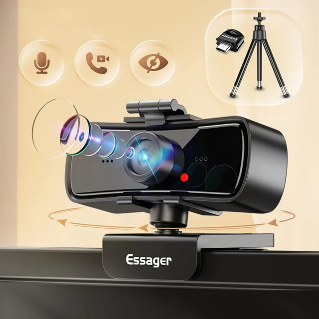 
Essager C3 1080P Webcam Full HD Web Digital Camera For PC Laptop USB Web Cam With Microphone Autofocus WebCamera For Youtube 