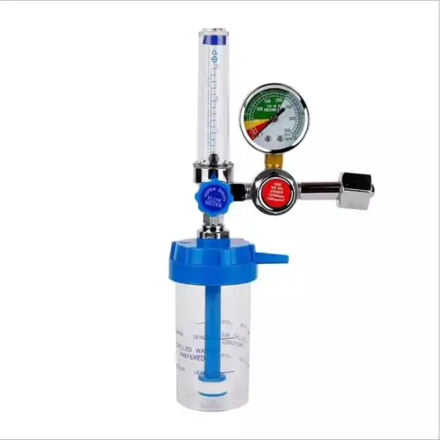 Oxygen cylinder flow meter gauge oxygen inhaler with oxygen humidifier
