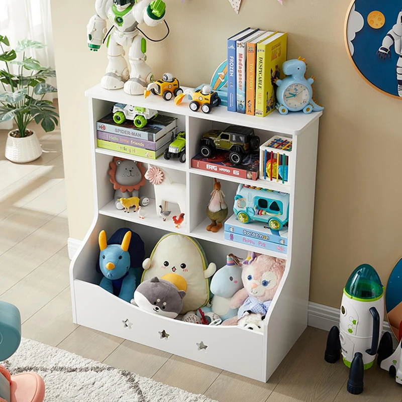 Furniture bookshelf child kindergarten kids toddler wood toys organizer and book storage rack shelf cabinet for kids