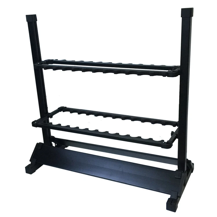 WEIHE 24 Holes frosted black fishing rod stand rod storage rack