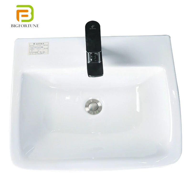 Hot sale porcelain wall hung basin lavatory sanitary ware ceramic bathroom sink lavabo wall hanging basins