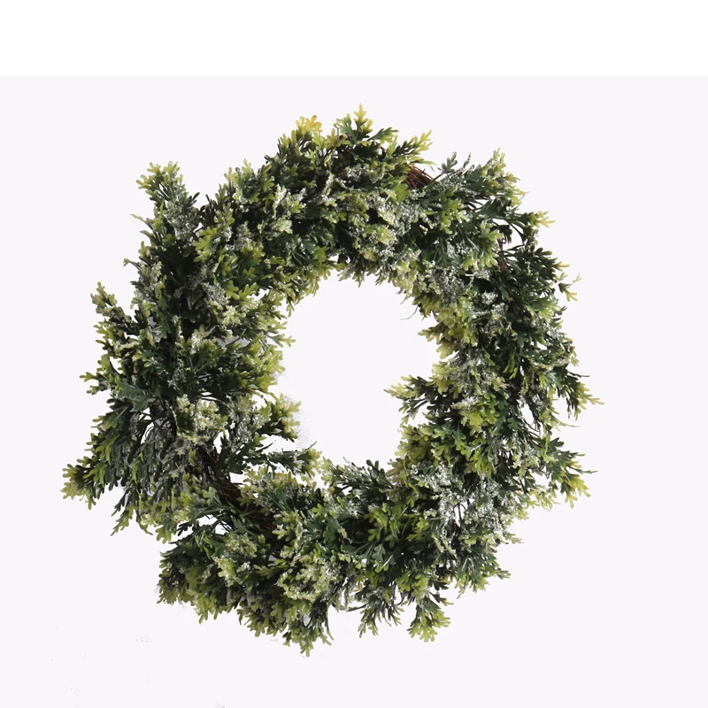 door hanging wall faux artificial green leaves boxwood wreath for window holiday wedding decoration