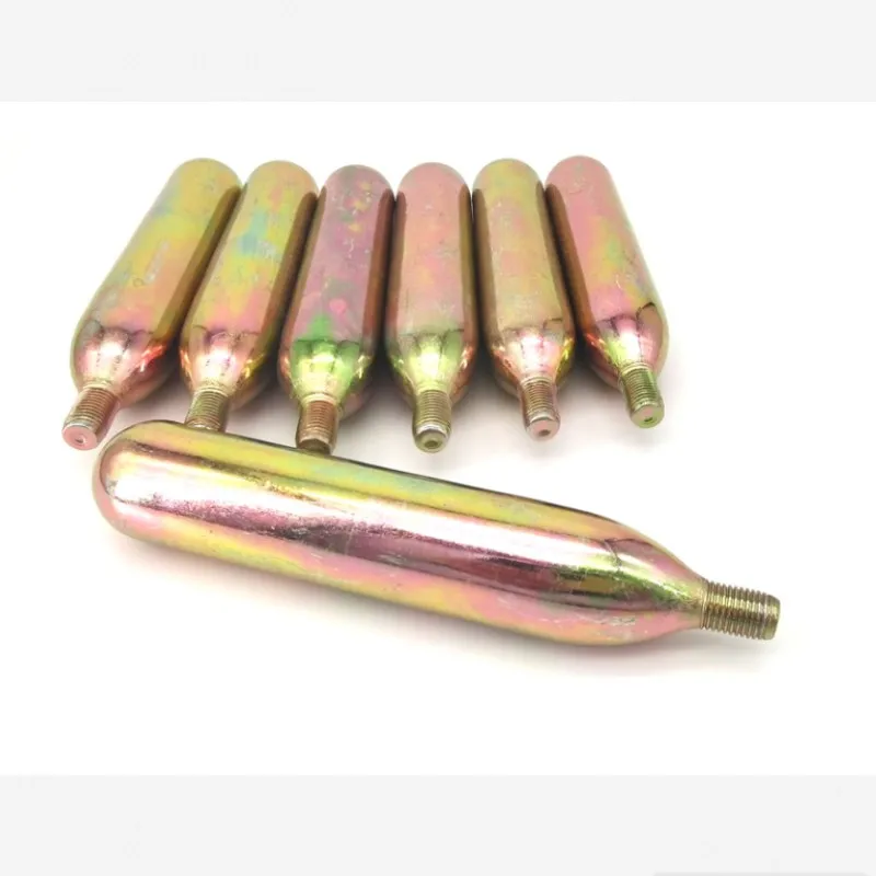 mini co2 cylinder 38g cylinders gas Refillable  Cartridges with Threaded for Capsule Life Vest Jacket