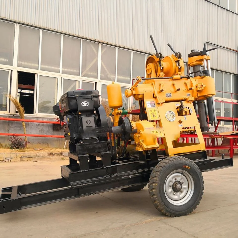 Good Price 100m 150m 200m Deep Hole Water Well Drilling Rig With Mud Pump For  Underground Borehole Machine Equipments