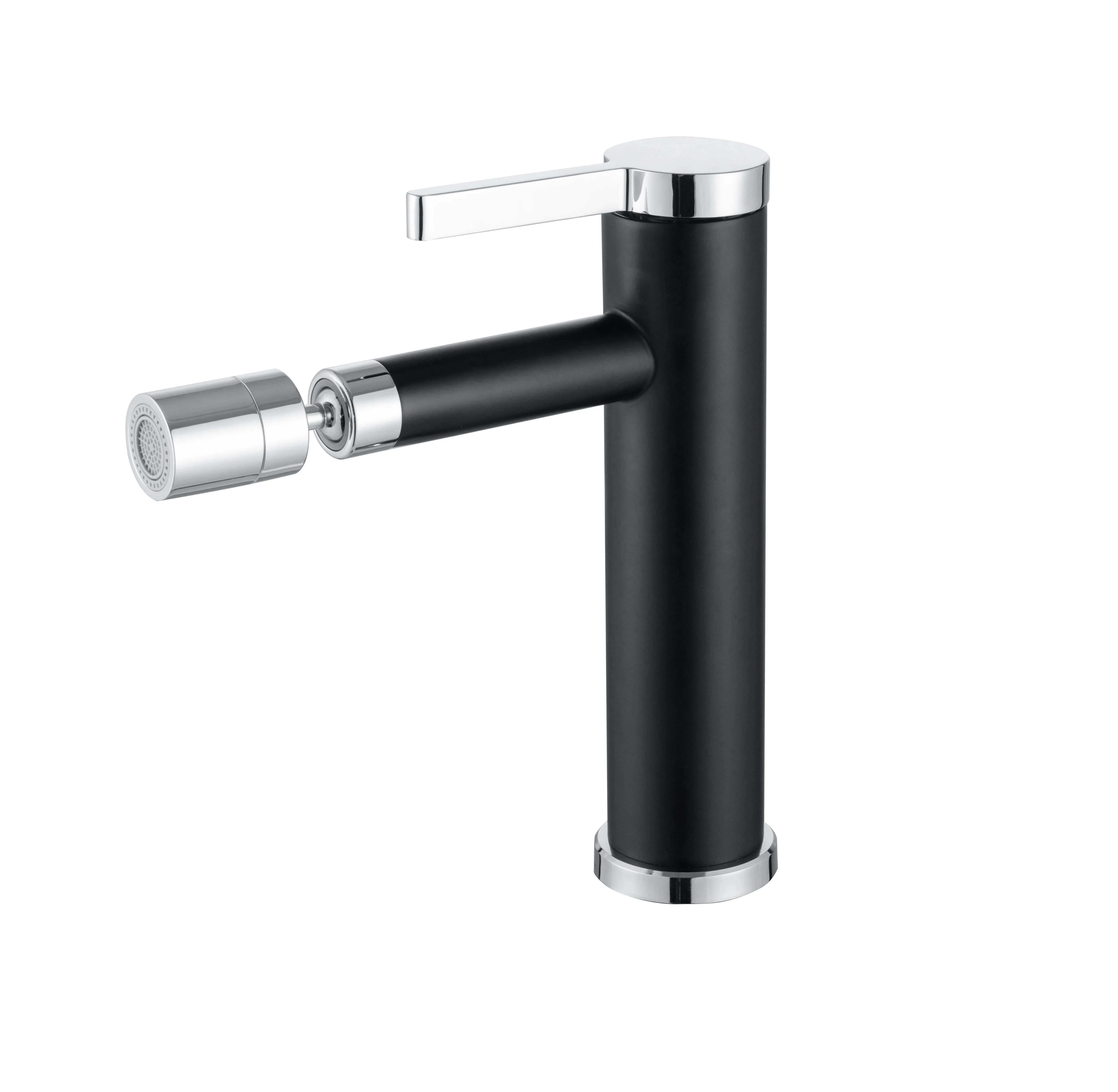 
Black 360 rotating faucet bathroom brass taps basin durable hot cold adjust tap 