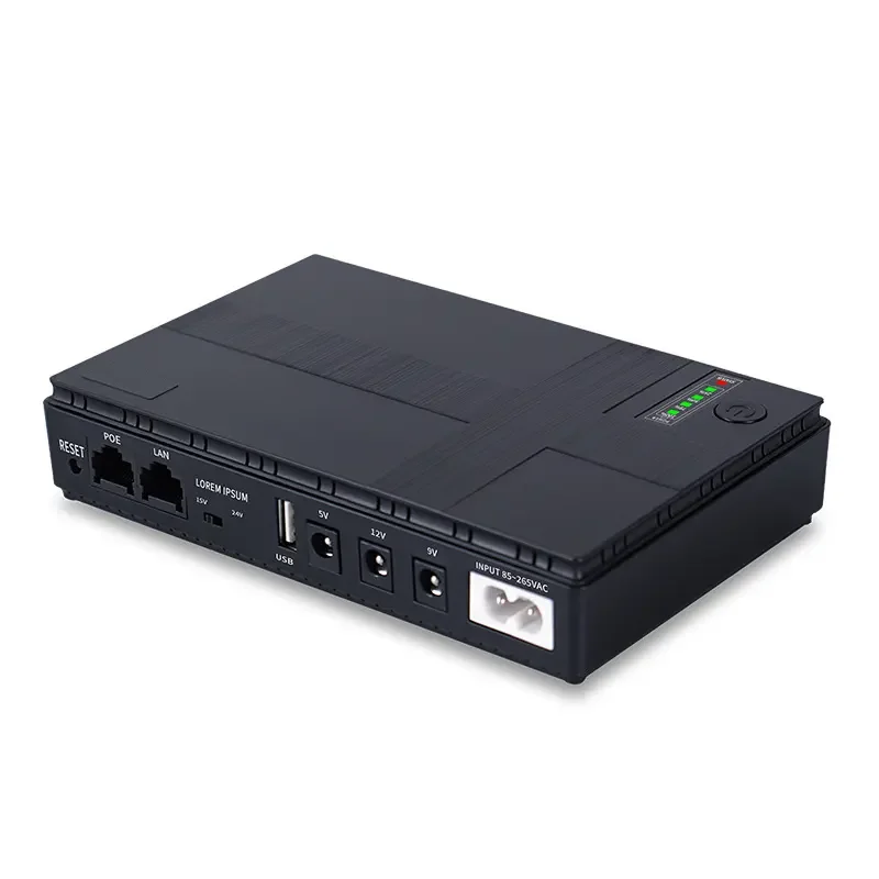 DC UPS 18W 36W 10400mah Mini UPS for wifi router and modem monitoring DC 5V 9V 12V Uninterruptible Power Supply UPS for router