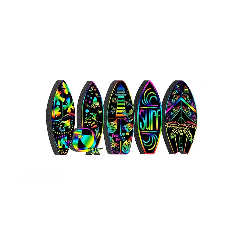 100 Magic Scratch Paper Note Cards For Kids Toy Arts Crafts Diy Party Favor Supplies,Rainbow Scratch Mini Art Notes