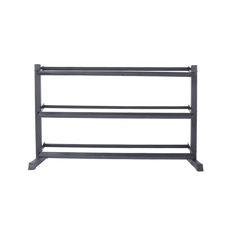 Fitness Accessories Gym Equipment Three Layers Hex Triangle Dumbbell Stand Rack