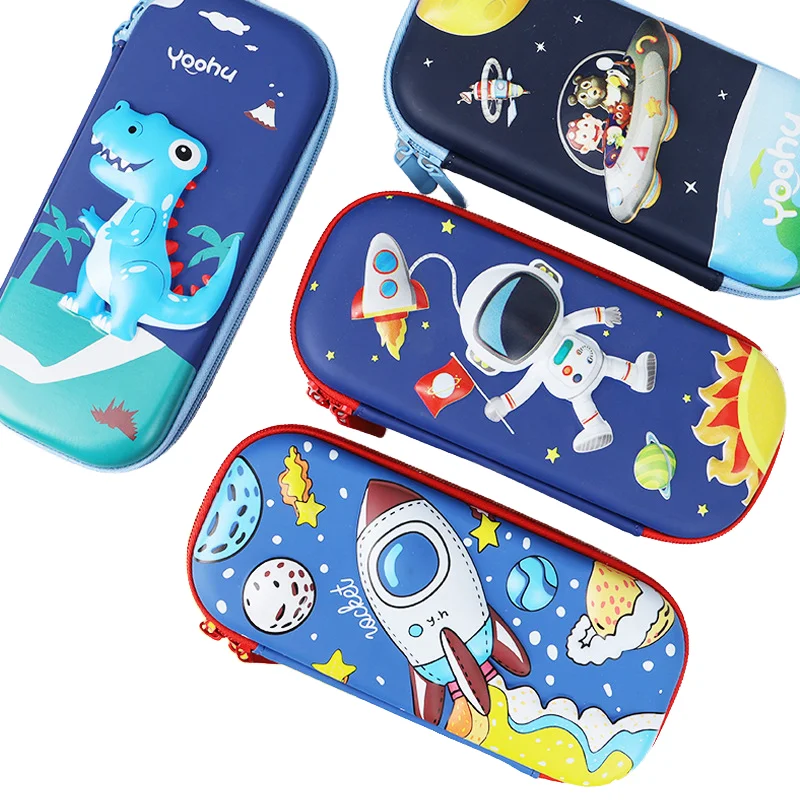 Пенал школьный на молнии с динозавром