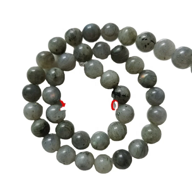 8mm Natural White Labradorite Beads Round Precious Gemstone Loose Beads