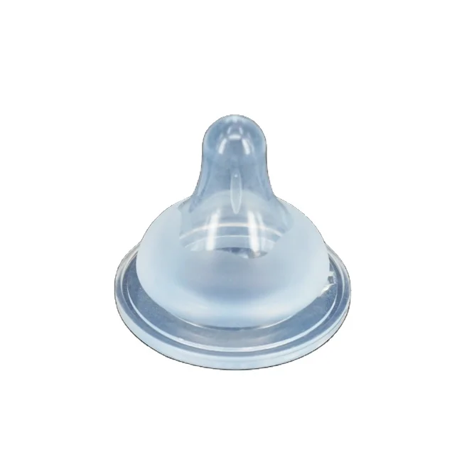 Hot sale design transparent baby silicone colorless transparent nipple teat used milk bottle