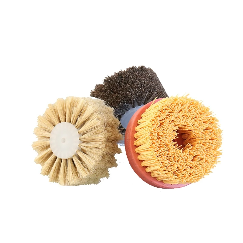 Customized Shape Rotary Nylon Abrasive Wire Grain 120 Polishing Wheel Brush Roller for Wood