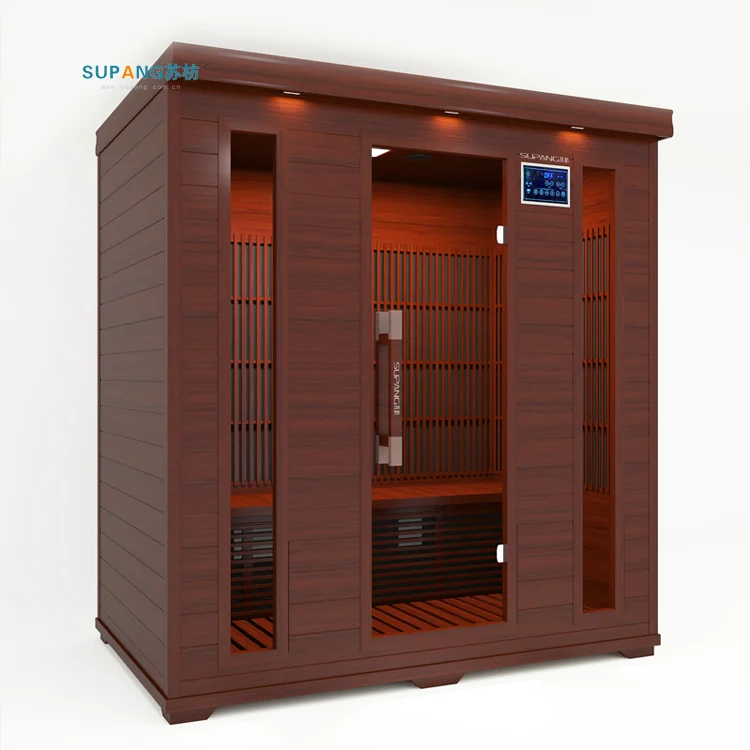 EUROPEAN Computer Control Panel Red Cedar wooden sauna room far infrared sauna