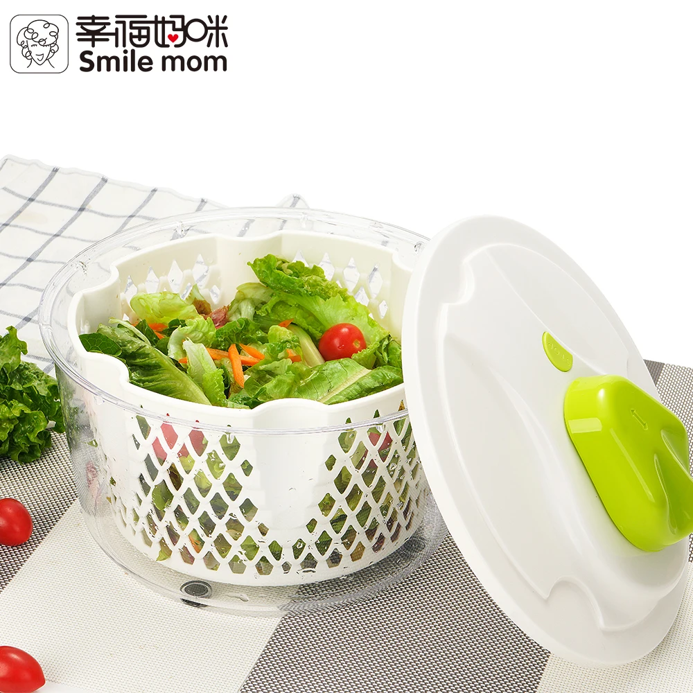 Manual Vegetable Salad Spinner Hot Sale Kitchen Tool Multifunctional Large Capacity