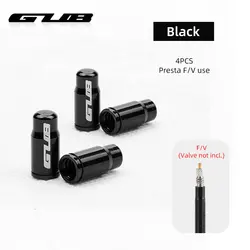 GUB Schrader or Presta Nipple Cap Bicycle Valve Alloy Lid Optional A/V F/V Light Weight Erosion Rustic Free