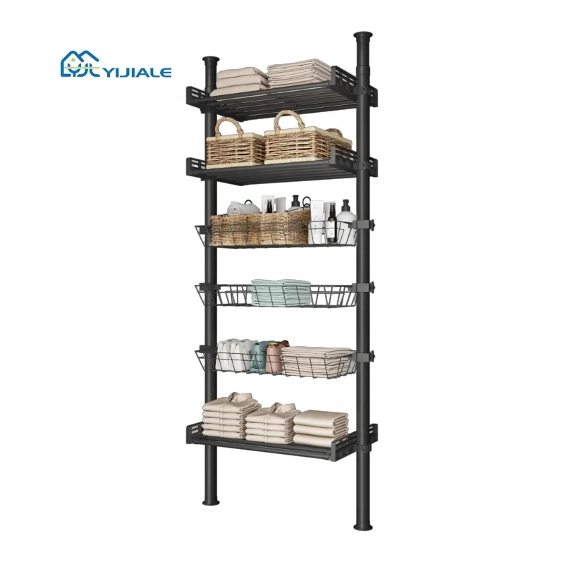 Yijiale Armoire Wardrobe Closet Cabinet Portable Wardrobe Clothes Storage Wardrobe Shelving System