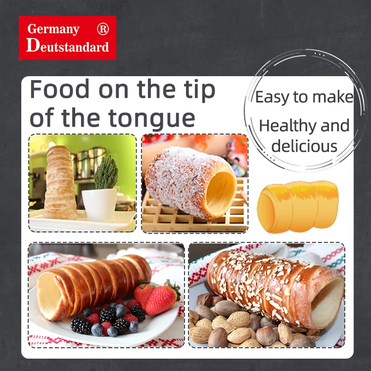 electric 16 wood chimney cake roller kurtos kalacs oven ice cream cone maker snack machine