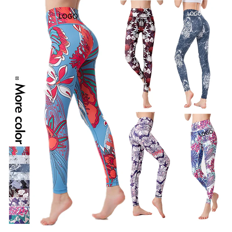 Xsunwing Custom Plus Size Printed Yoga Pants Women Push Up Professional Running Fitness Gym Sport yoga Leggings Tight Trouser