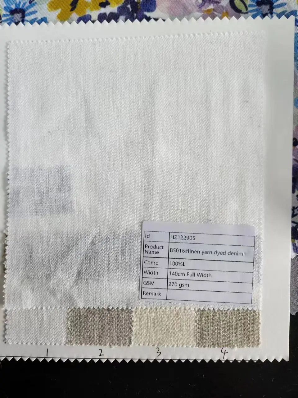 denim linen yarn dyed fabric for high quality clothing