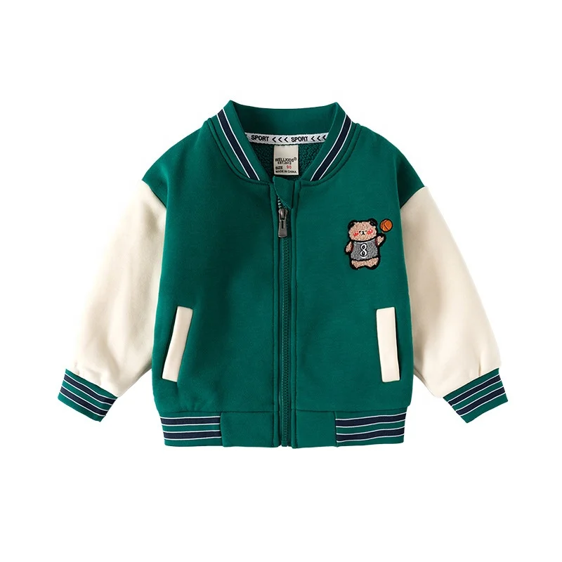2024 Fashion Winter Autumn Baby Children Clothes Coats Velvet Warm Baseball Jackets for Kids Boys