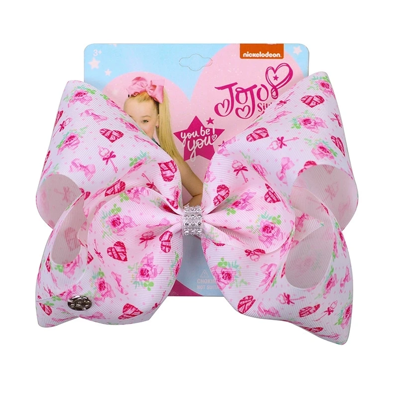 
2019 loving girls bow hairpin 8inch jojo siwa new year headdress hair clip accessories 