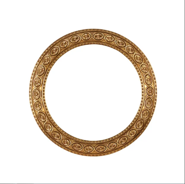 Bucks Home European Oval Hollow Bathroom Mirror Vanity Mirror Wall Hanging Porch Decorative Mirror