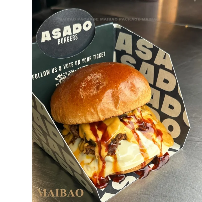 Wholesale Disposable Food Container Brown Kraft Wax Paper Food Tray For Hot Dog Snack Fast Food