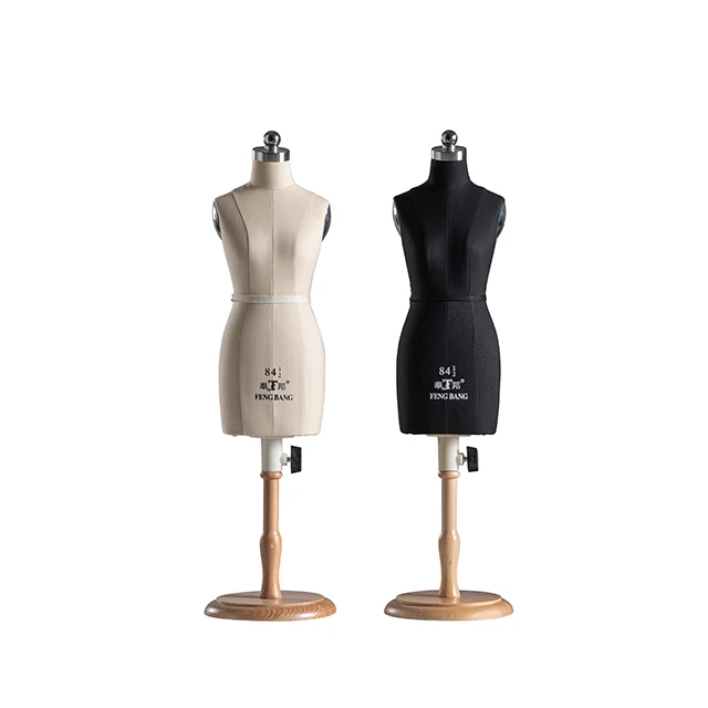 fashion mini female foam window display mannequin 1/2 half body torso mini miniature tailor dress form with base