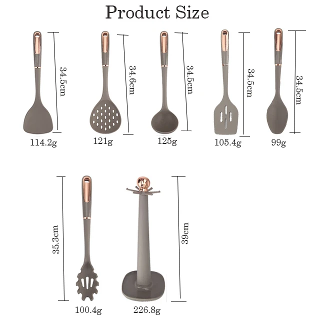 Heat Resistant Customized Wholesale Colorful Household Home Kitchen Accessories Tools Cooking Utensils Set