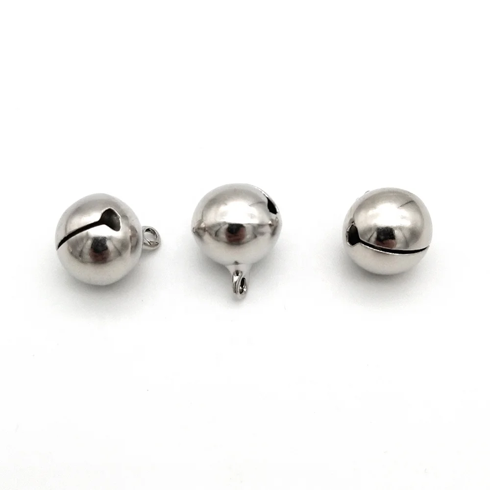 Promotional 12mm width silver color metal decoration craft DIY making small bell xmas decorative jingle bell for gift