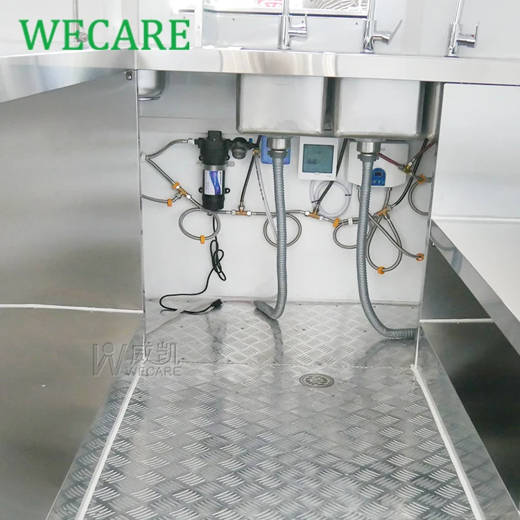 WECARE Custom Mini Round Food Trailer Fully Equipped Street Small Mobile Coffee Ice Cream Hot Dog Fast Food Cart Design for Sale