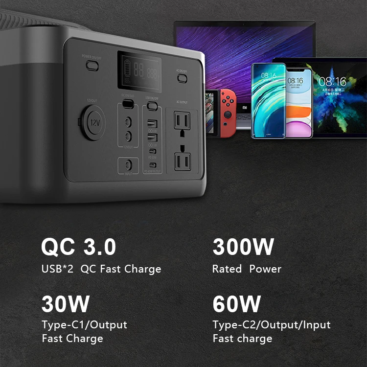 Wholesale 300w Solar Ups Panel Portable Renewable Energy Generator With Lithium Ion Battery