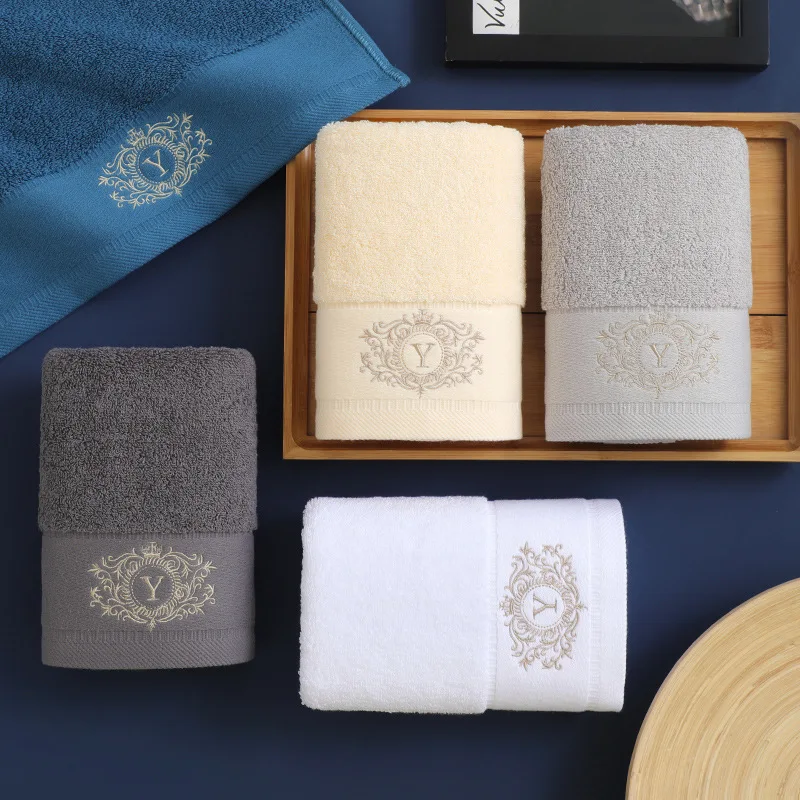 100% Cotton Towel Bath Towel Set with Customizable Embroidered logo Suitable for Hotel Spa Yoga