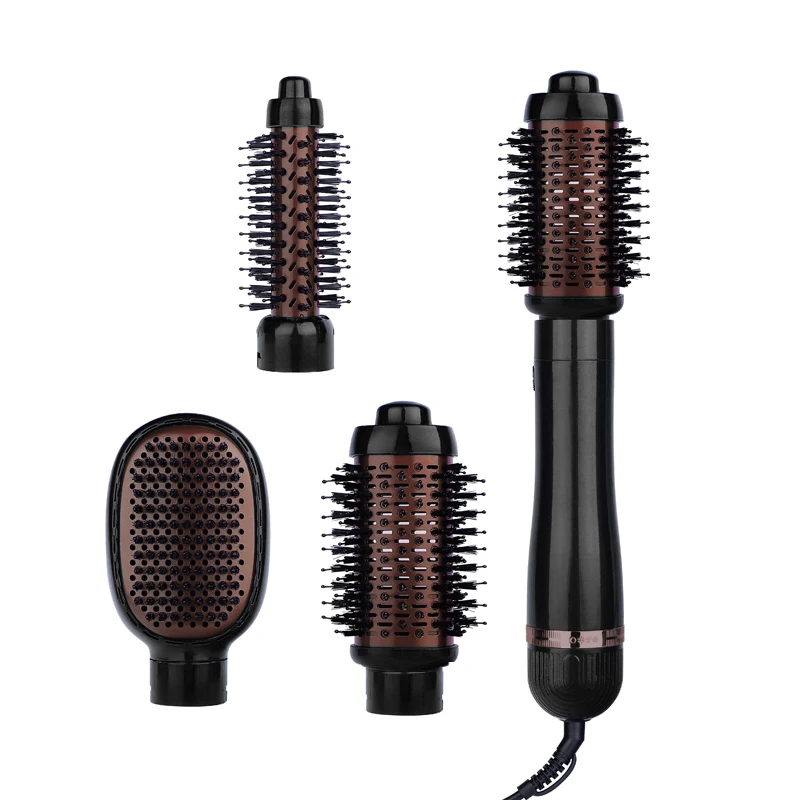 Professional private mode detachable 3 in 1 round thermal brush metal 1200W Hot Air Styler Blow Dryer Brush