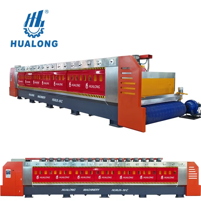 Hualong Customized Stone Machines Automatic Marble and Granite Grinding Machine Cutting Angle Grinder  With 21 Heads HLJMX Siemens