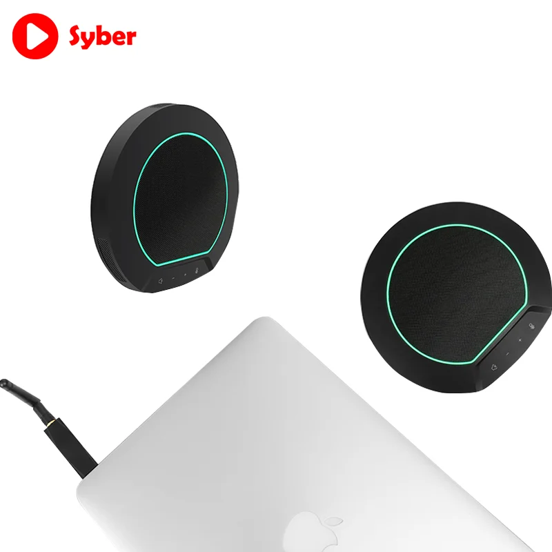 M60 2.4g Wireless High-definition Sound Quality 360 Smart Pickup Microphone Speaker Supports Skype, Zoom, Cisco