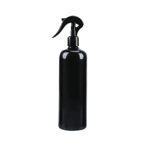 250ml 300ml 500ml Empty Pet Blue Amber Round Shoulder Boston Watering Plastic Bottle With Black White Clear Mini Sprayer
