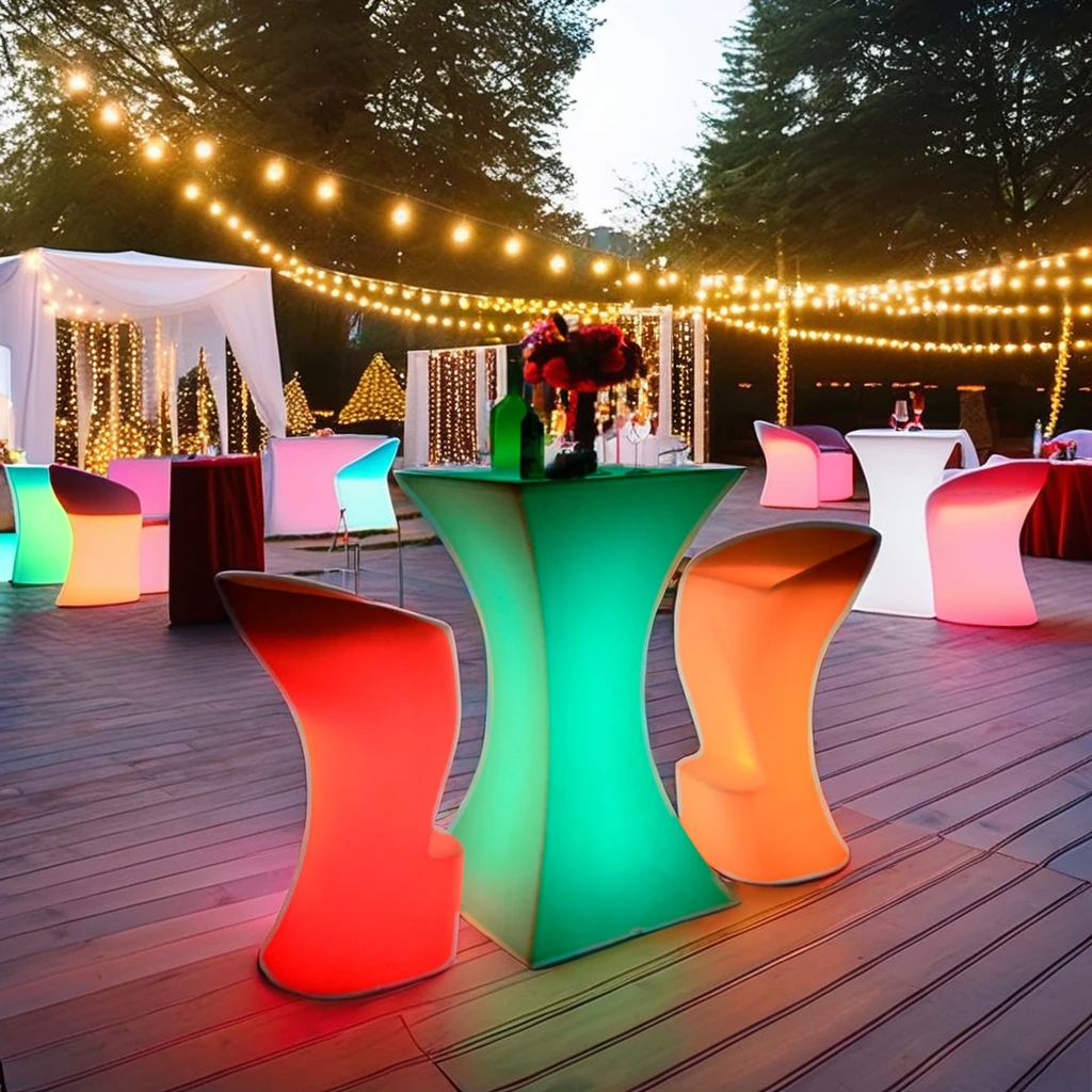 bar counter bar table and chair led furniture cocktail table led bar table for wedding party night club