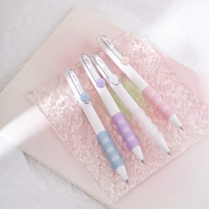 Оптовая продажа Экологически чистая 0 5 мм синяя ручка с гелевыми чернилами 3D мягкая черного цвета металлическим зажимом для рекламных акций