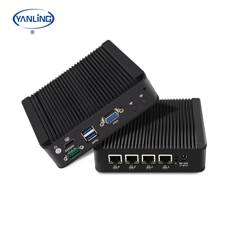 Премиум дизайн i226v lan мини-брандмауэр ПК celeron четырехъядерный нано-сервер