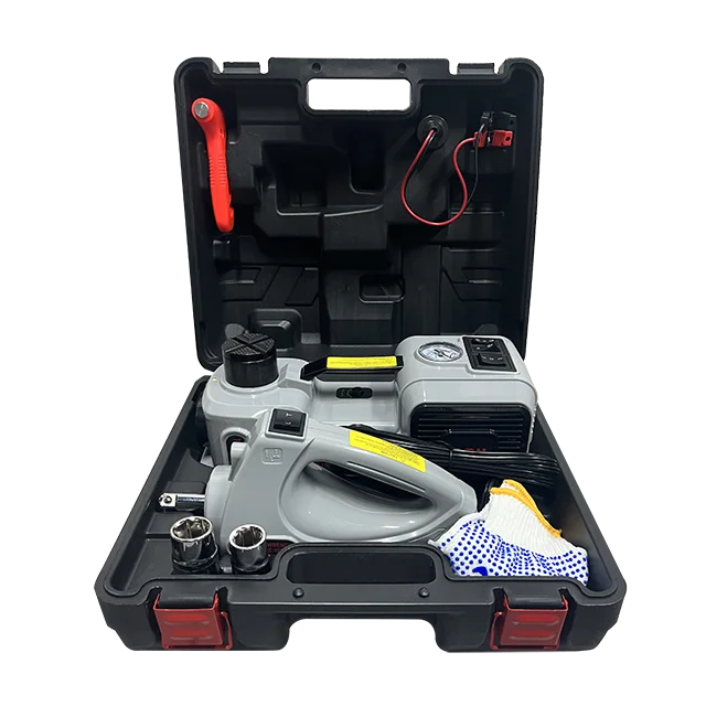 Car Repair 12V DC 3 in 1 Tire Inflator and Flashlight with Electric Impact Wrench 5T Electric Hydraulic car Floor Jack