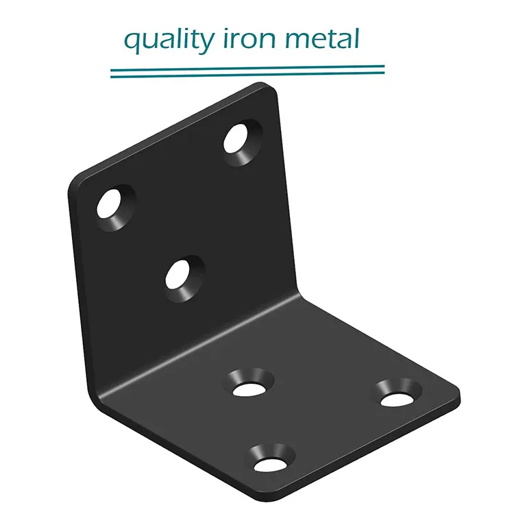 Metal Corner Braces, 2in L Brackets for Wood, 90 Degree Heavy Duty Wide Corner Black Metal Corner Bracket